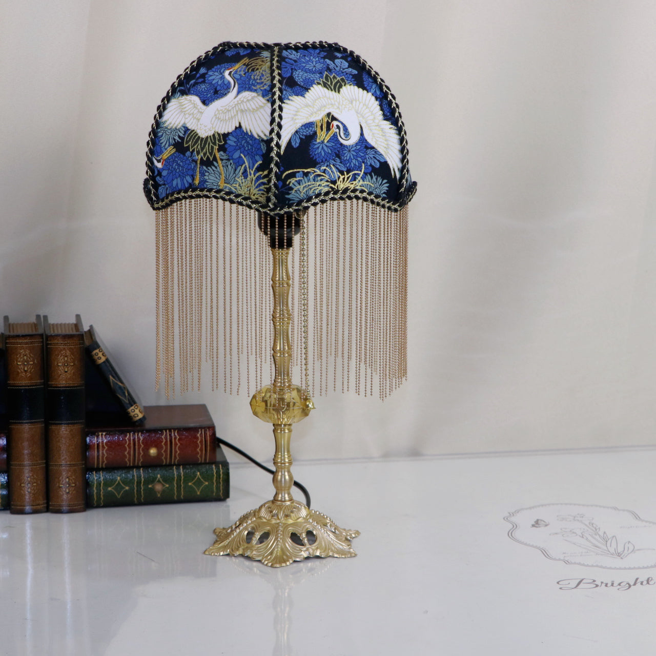 Cranes and Blossoms Lamp