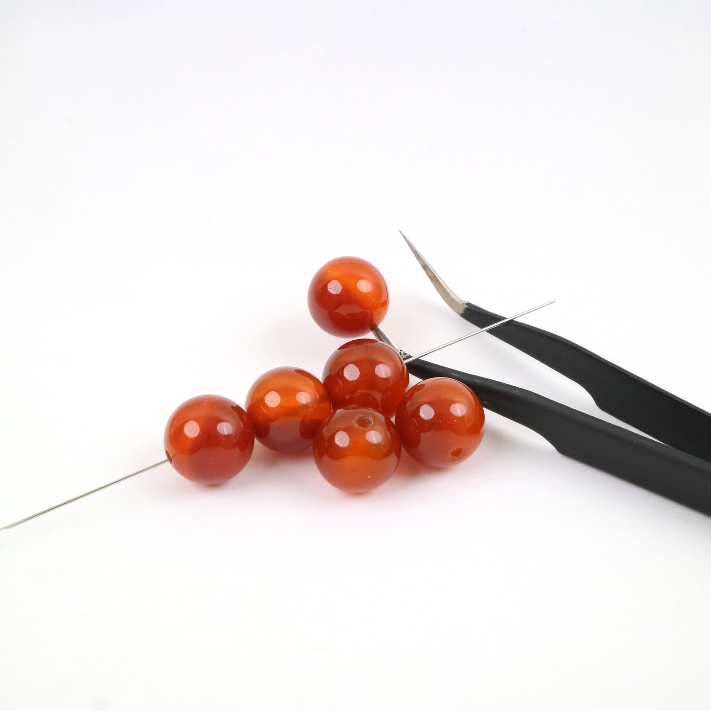 Deep red agate Beads - Ball 12mm around 5 pcs