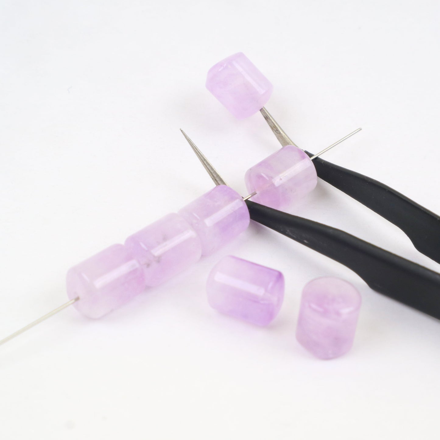 Amethyst Beads-Tube 8*10mm Around 8pcs
