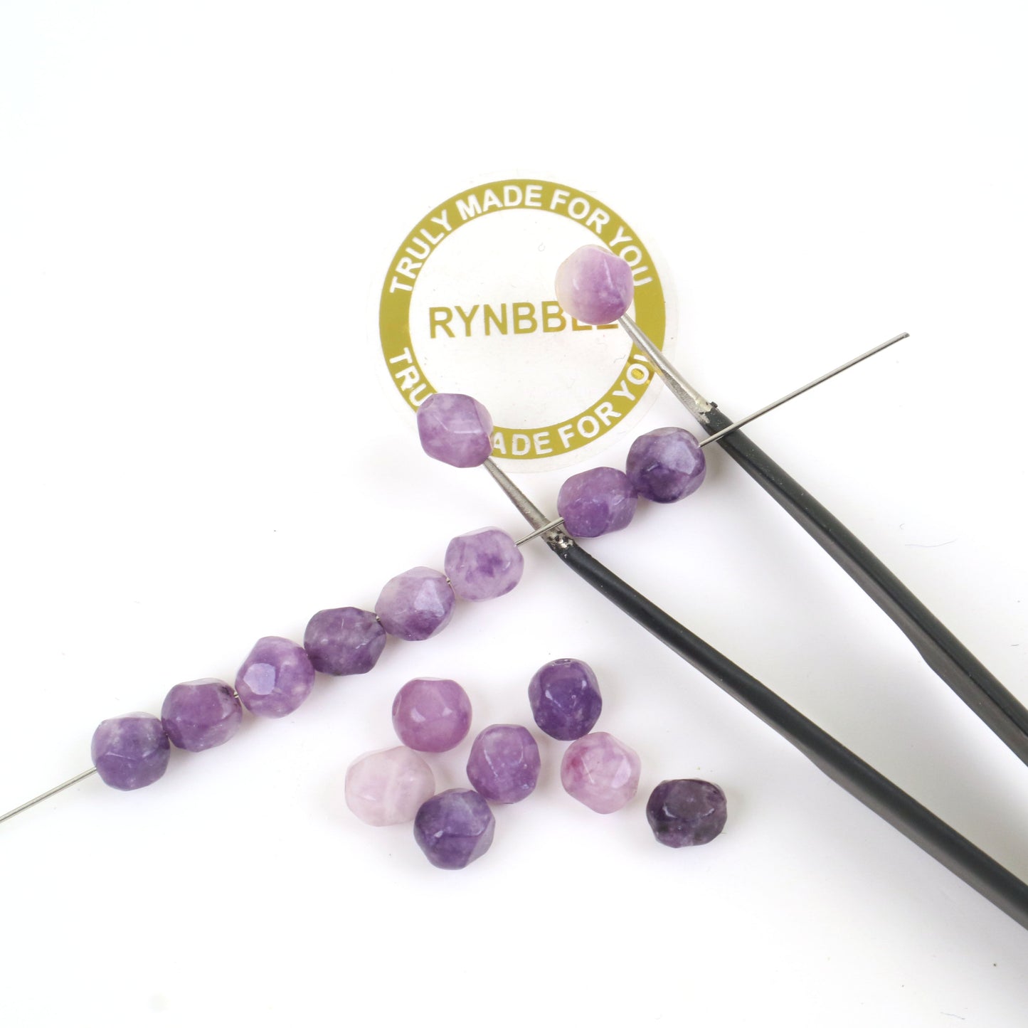 Lepidolite Beads - Slice 6mm Around 38pcs