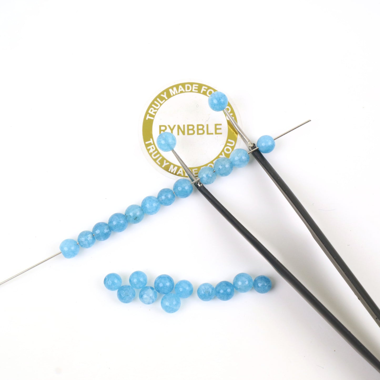 Aquamarine Beads-Ball 4mm Around 110pcs