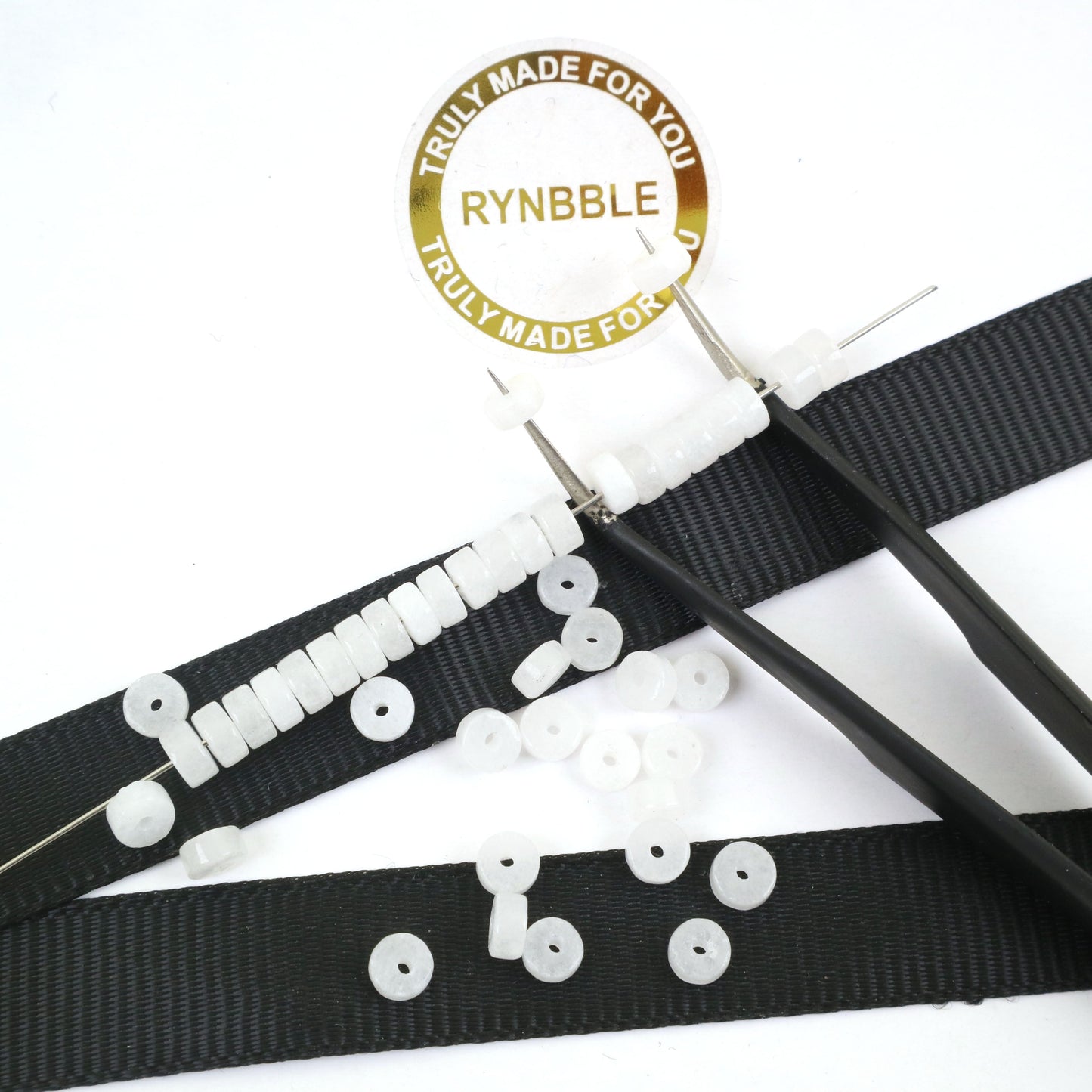 White jade Beads-Disk 4mm Around 120pcs