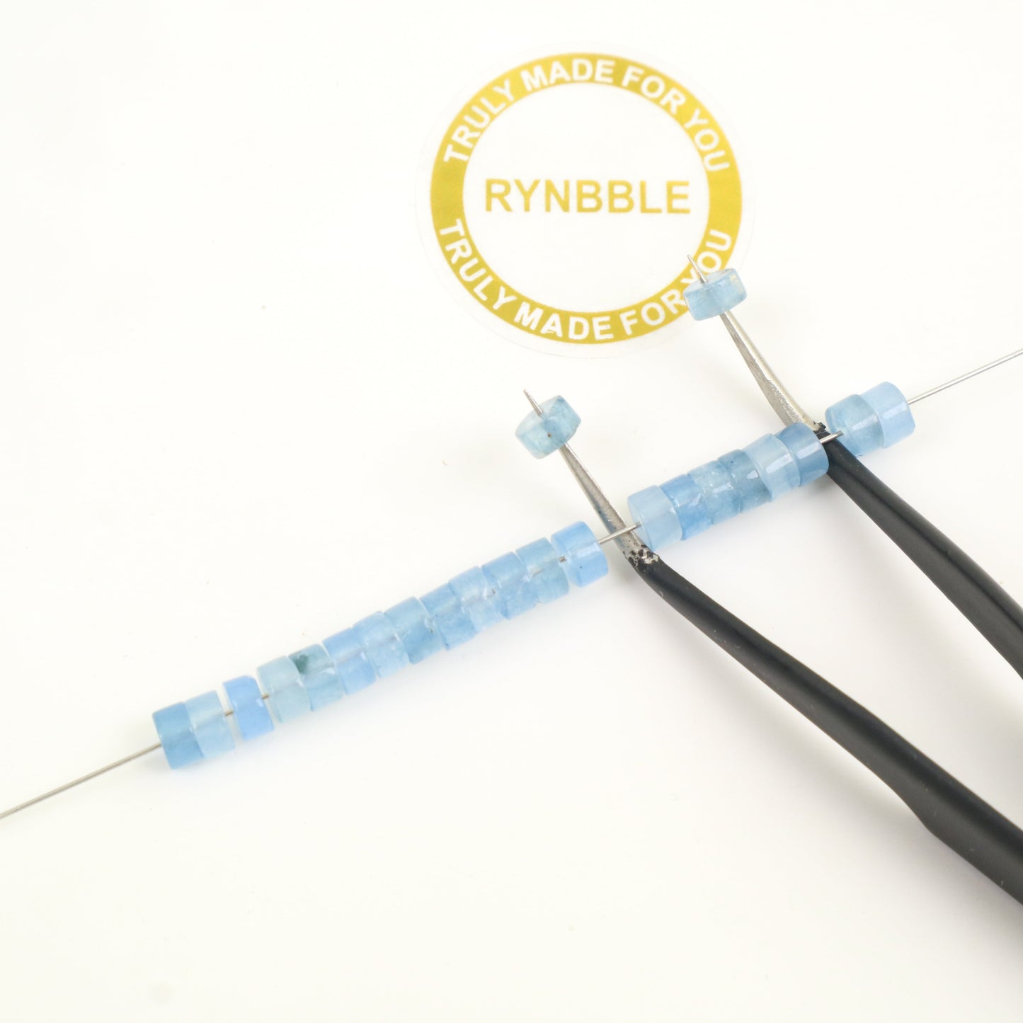 Blue Chalcedony Beads-Disk 2*4mm Around 120pcs
