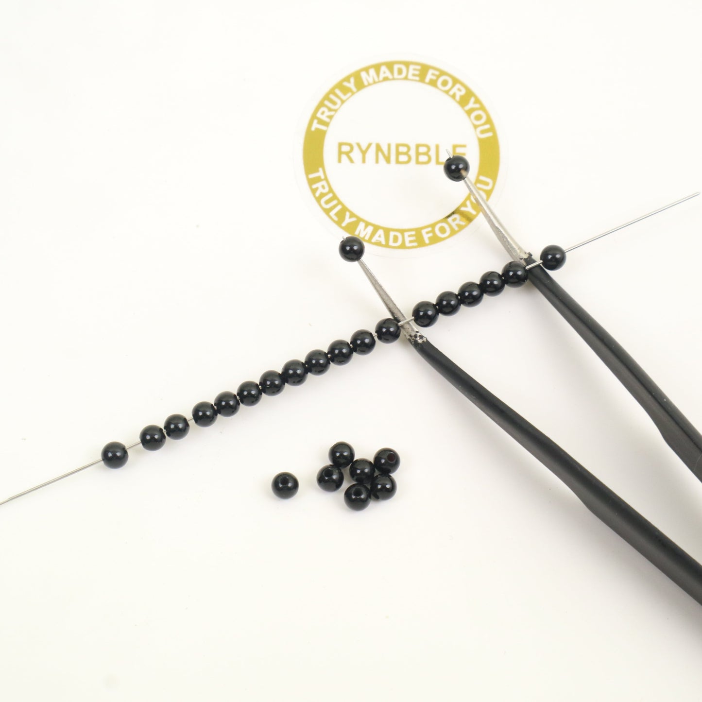 Black Agate Beads-Ball 3mm Around 320pcs
