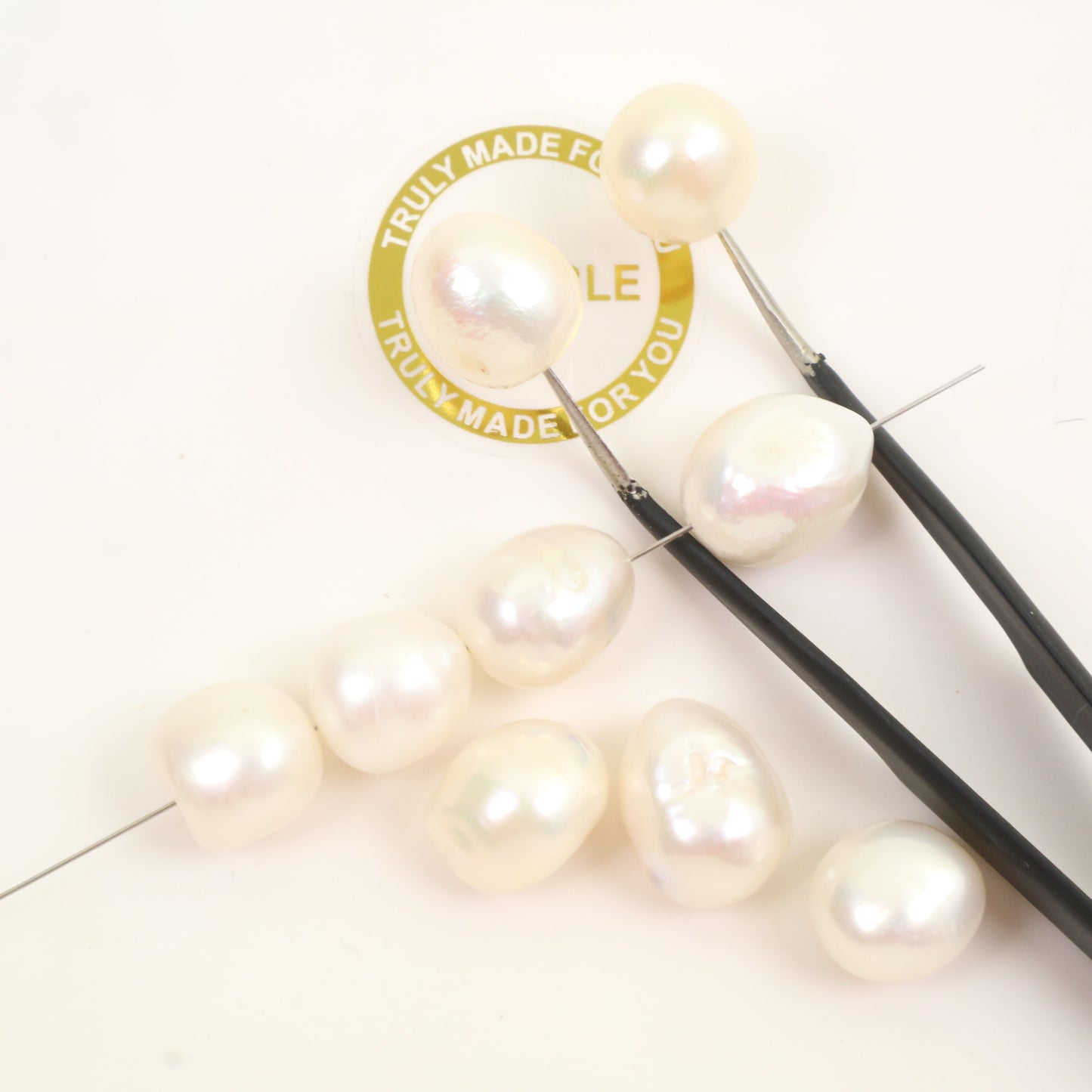 Pearl Beads-Ellipse 10*12mm Around 5pcs