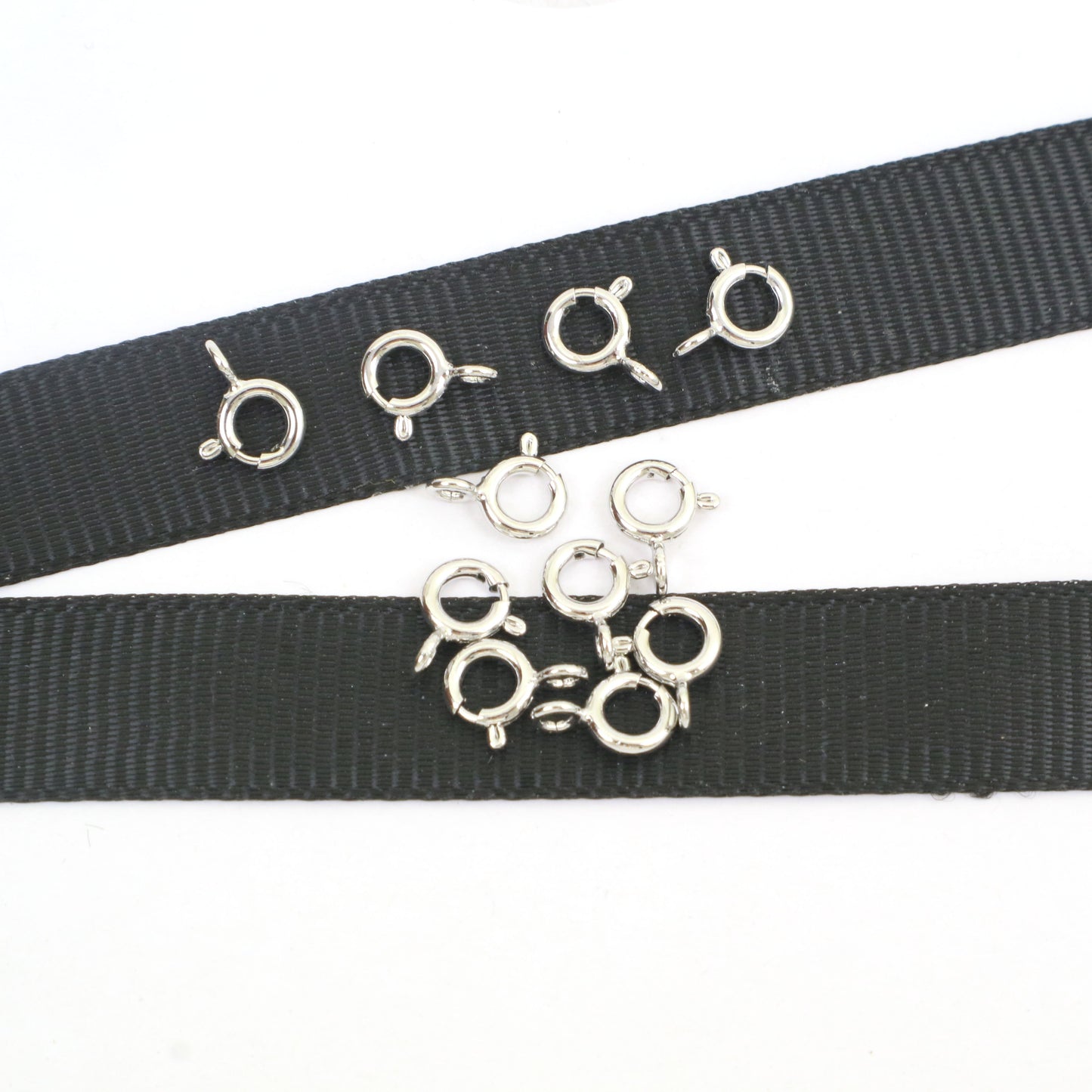 Platinum Copper Alloy - O Shape Lock 5mm Around 85pcs