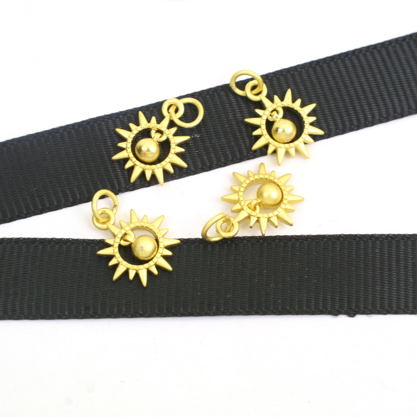 Gold Alloy - Sun Pearl Pendant 12mm Around 9pcs