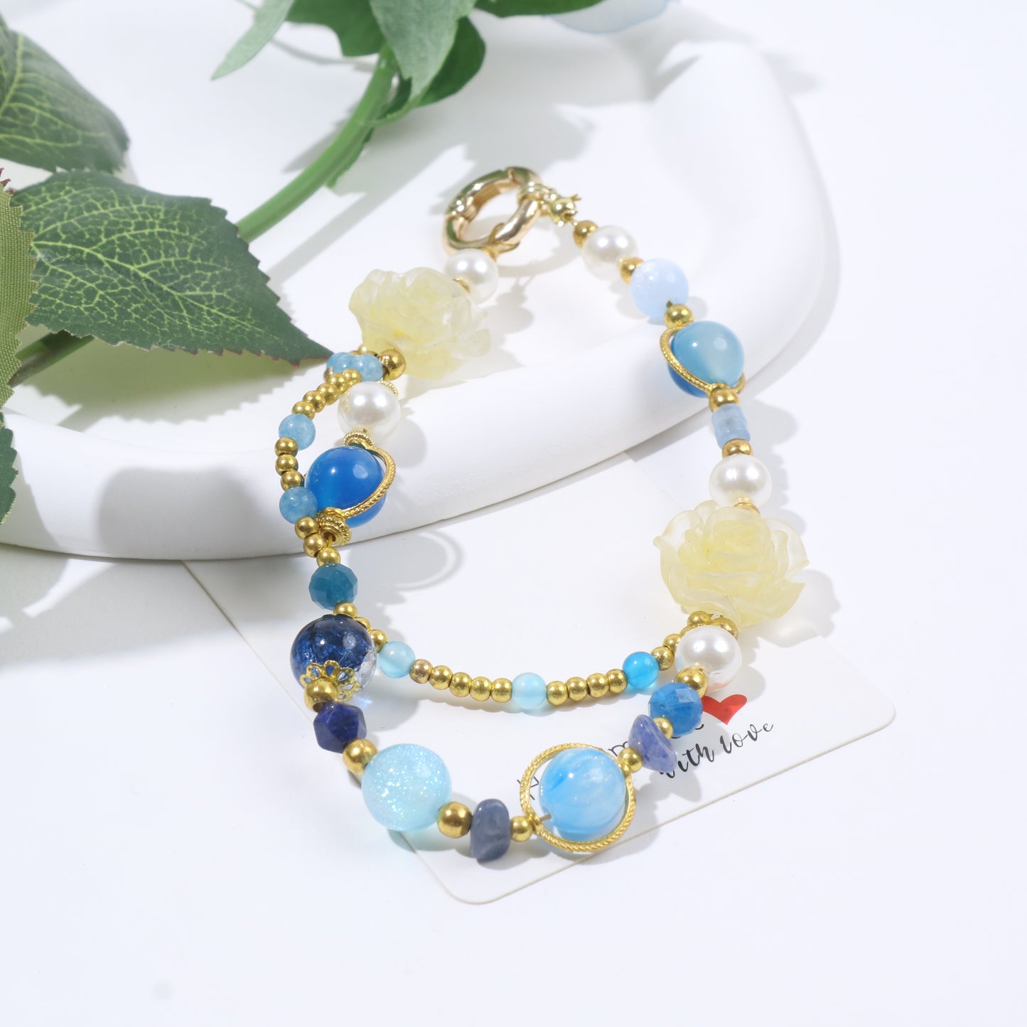 Two Yellow Flowers Mobile Phone Chain Kit