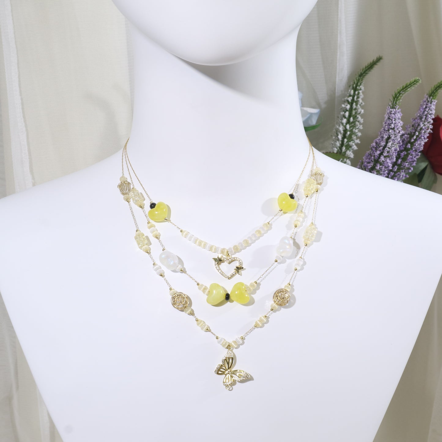 Gold Butterfly Stacking Necklace Kit