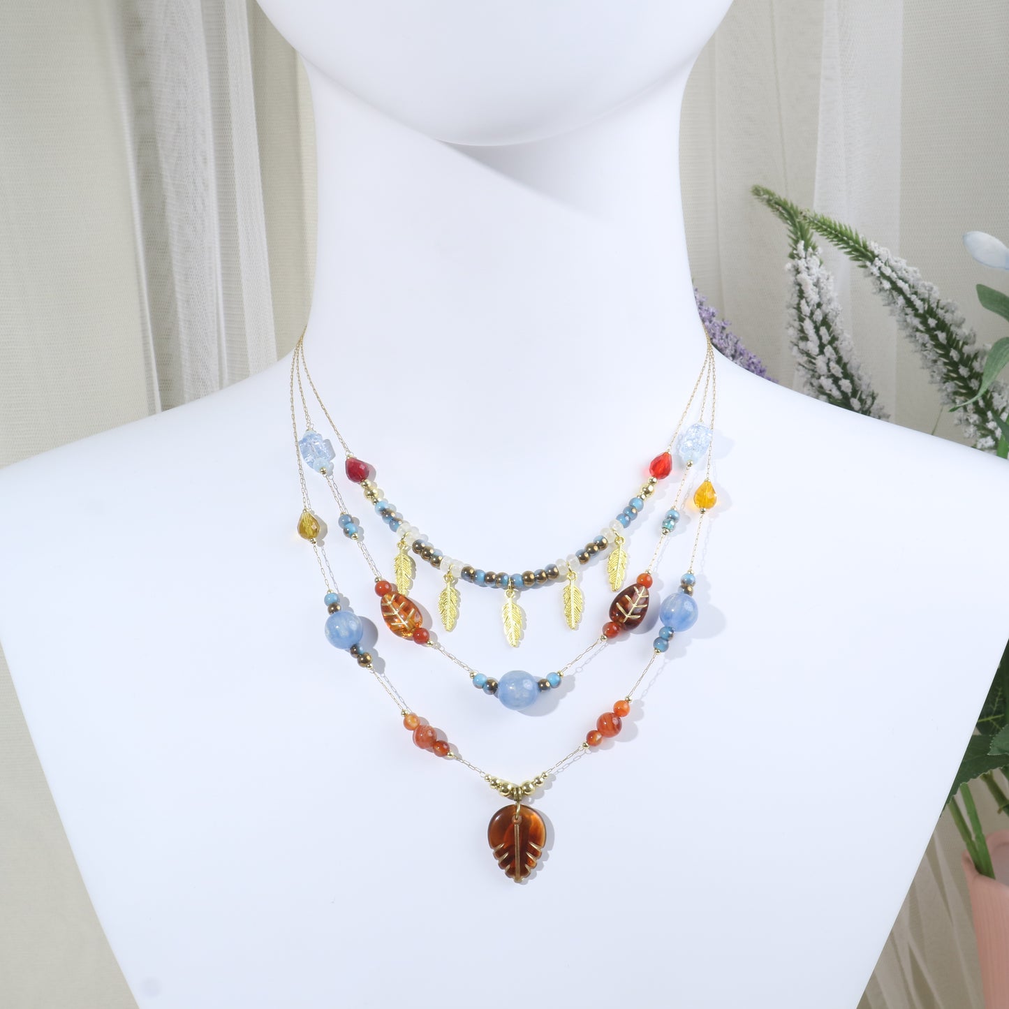 Red Maple Leaf Stacking Necklace Kit