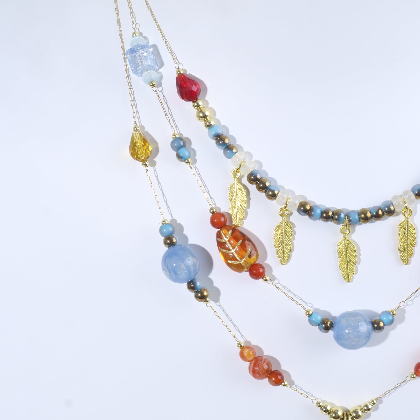 Red Maple Leaf Stacking Necklace Kit