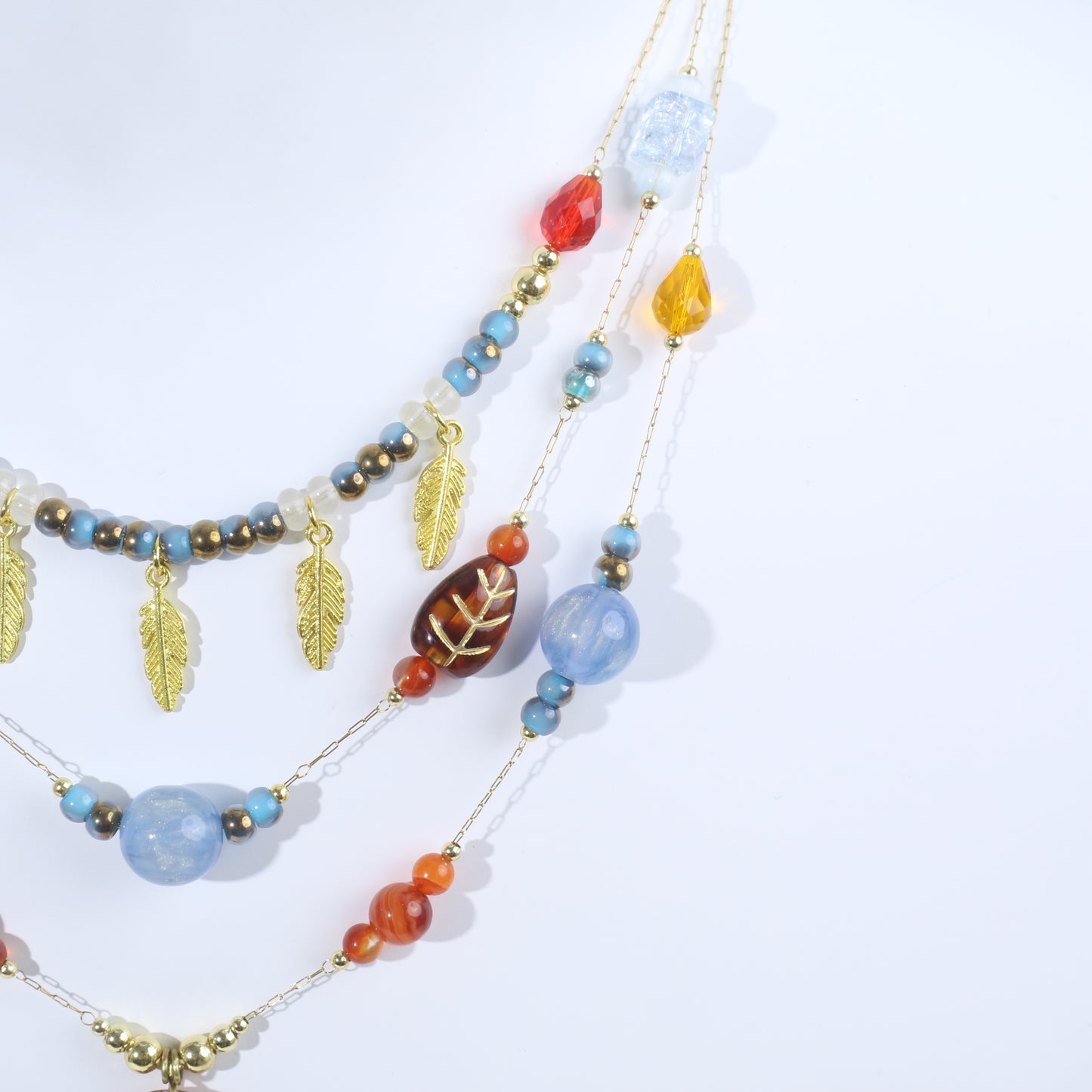 Red Maple Leaf Stacking Necklace Kit