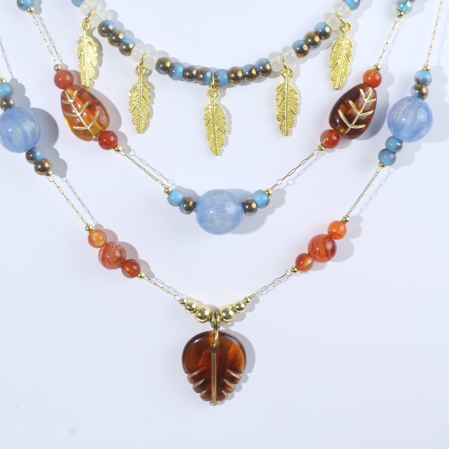Red Maple Leaf Stacking Necklace Kit