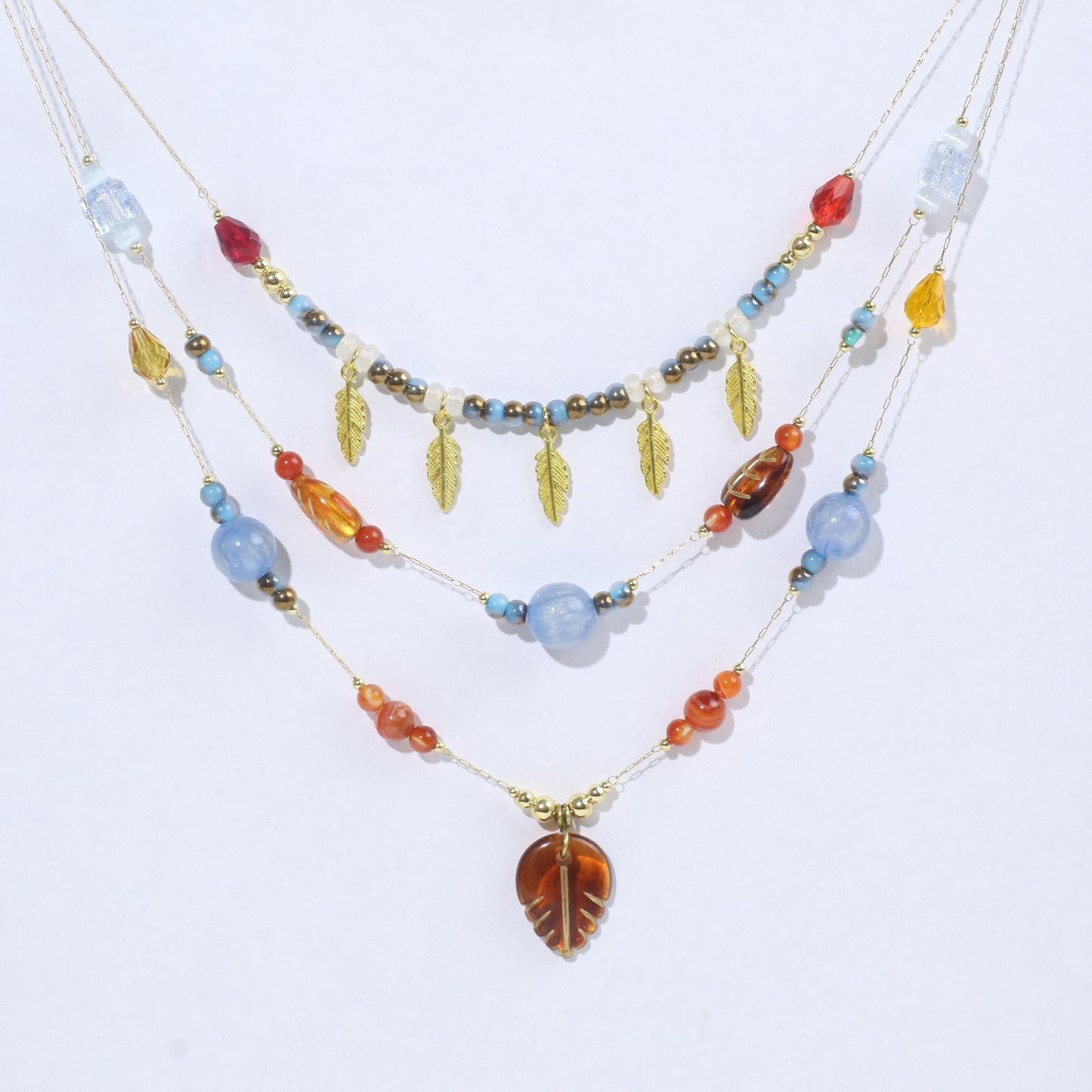 Red Maple Leaf Stacking Necklace Kit