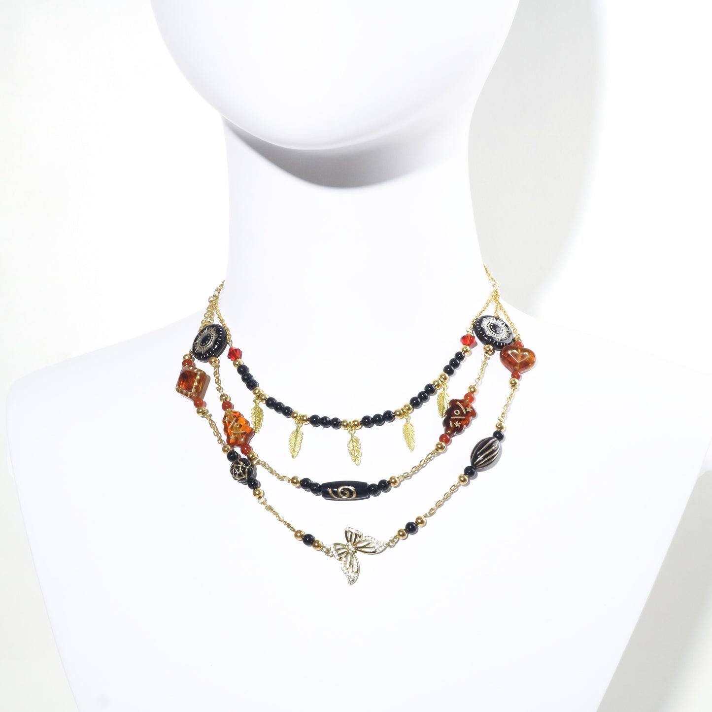 Blackened Butterfly Necklace and Bag Chain 2-in-1 Chain Kit