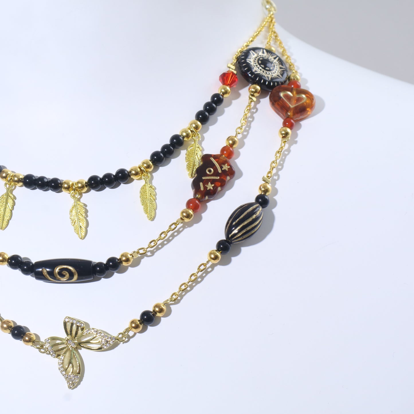 Blackened Butterfly Necklace and Bag Chain 2-in-1 Chain Kit