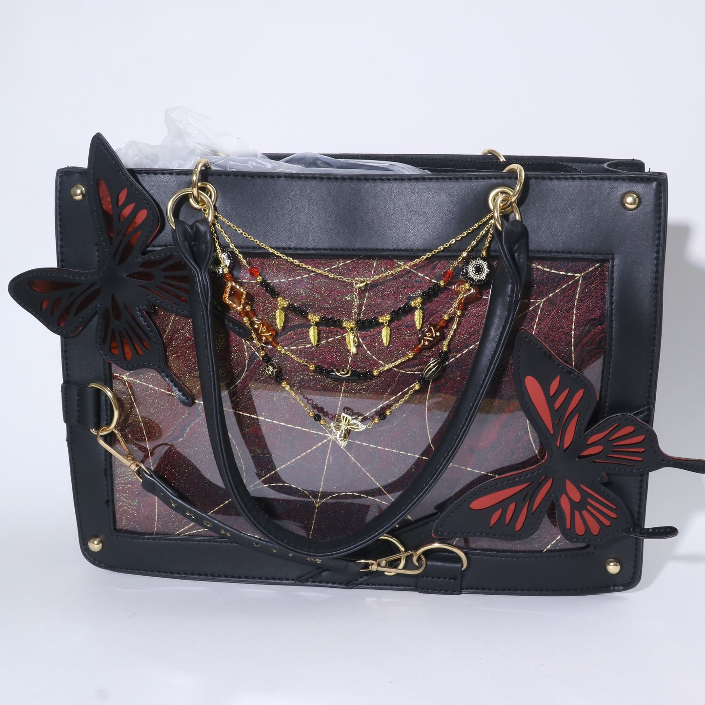 Blackened Butterfly Necklace and Bag Chain 2-in-1 Chain Kit
