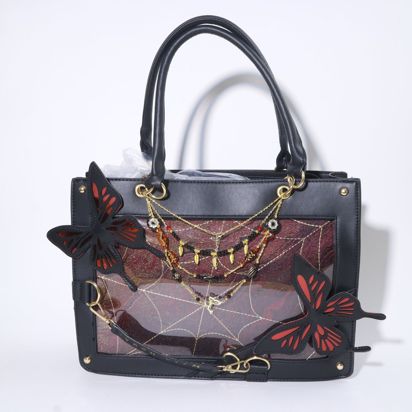 Blackened Butterfly Necklace and Bag Chain 2-in-1 Chain Kit