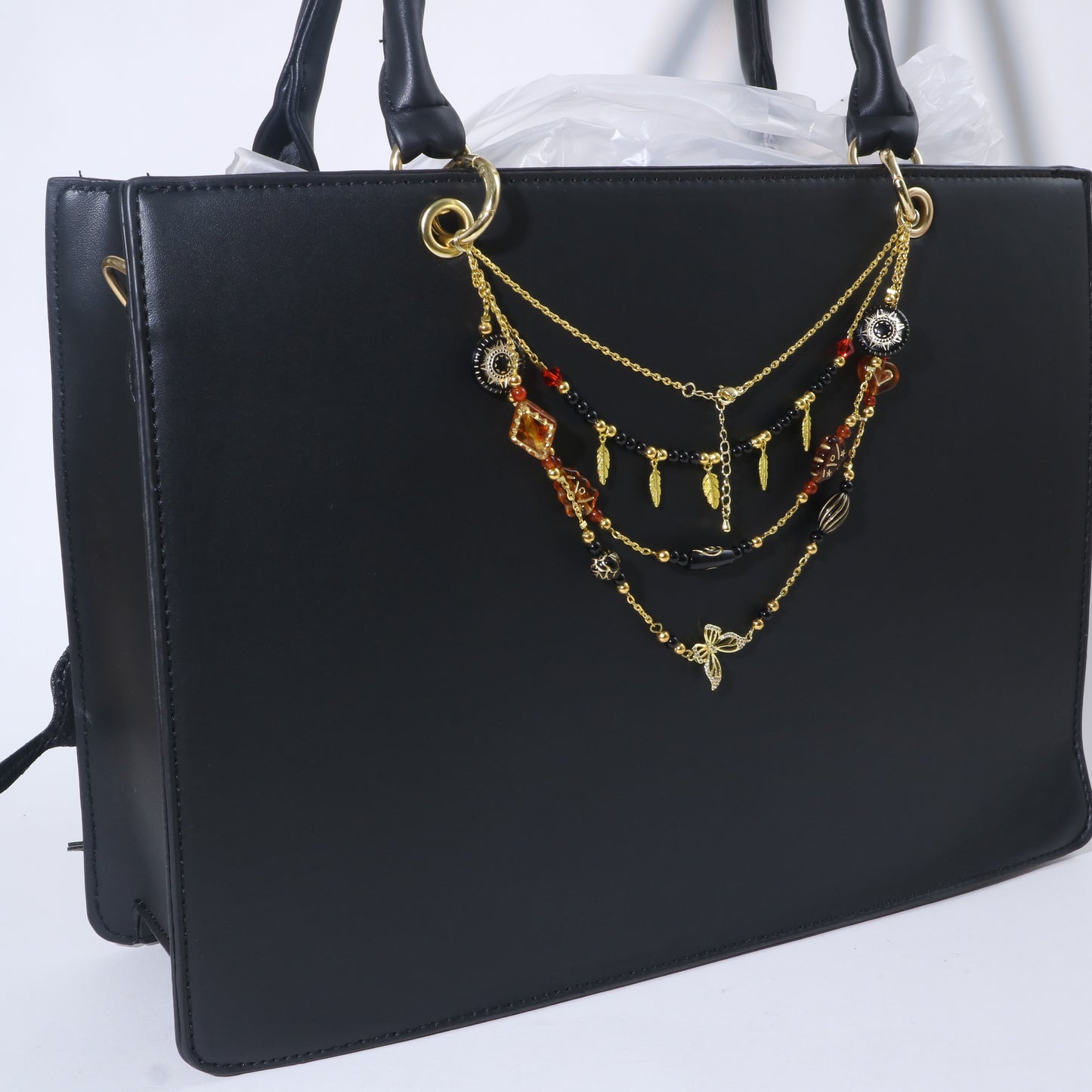 Blackened Butterfly Necklace and Bag Chain 2-in-1 Chain Kit