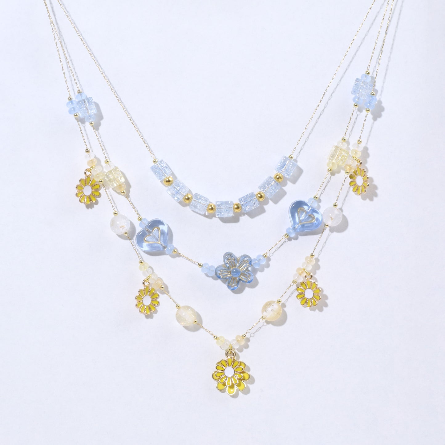 Daisy Stacking Necklace Set
