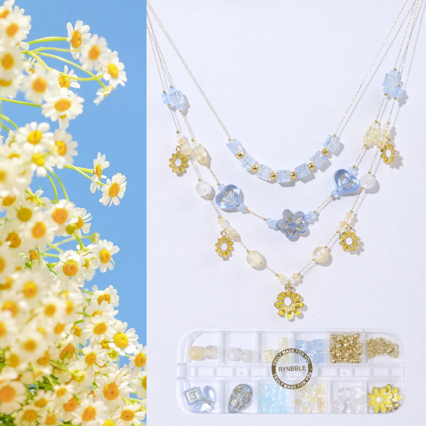 Daisy Stacking Necklace Set