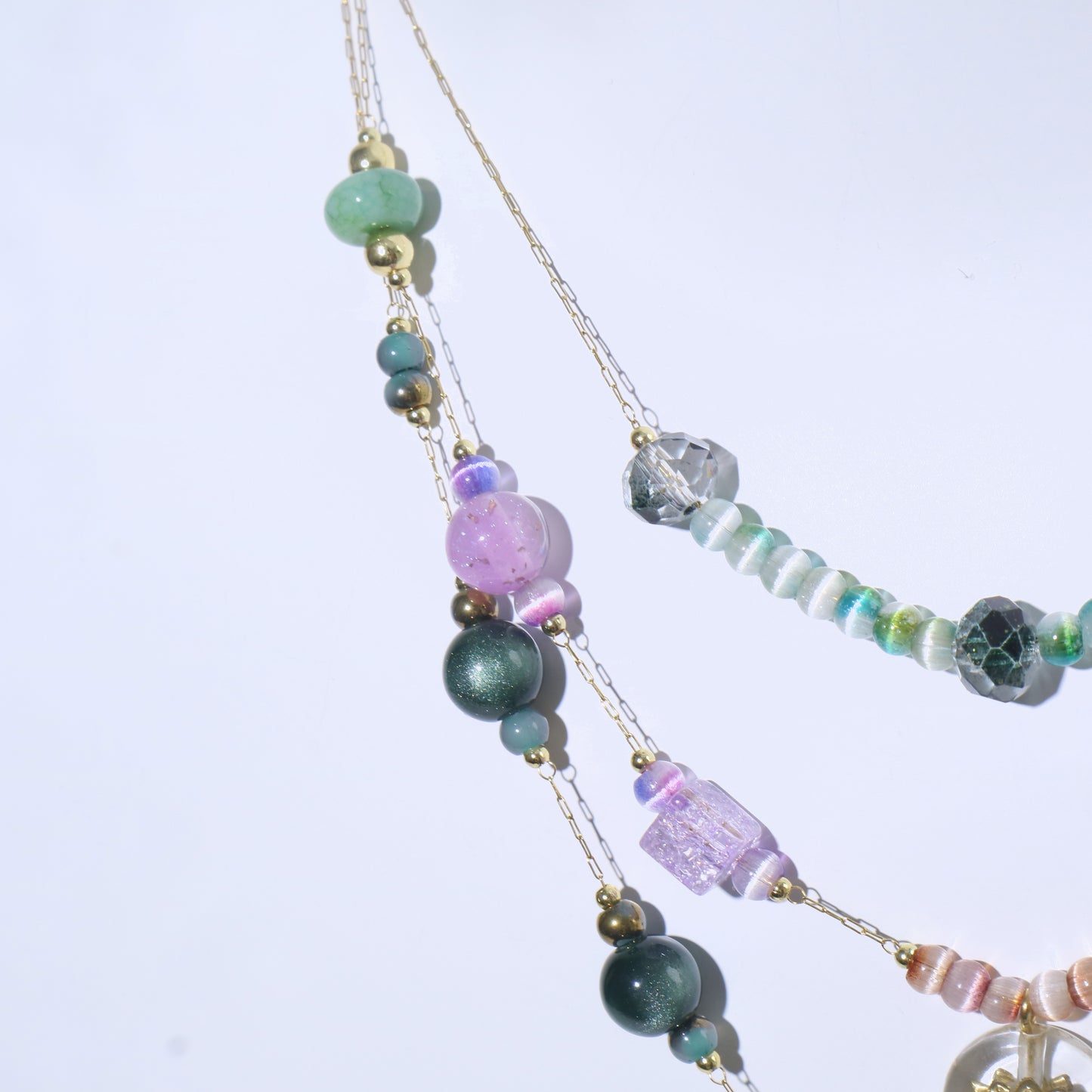 Water Lily Dragonfly Stacking Layered Necklace Kit