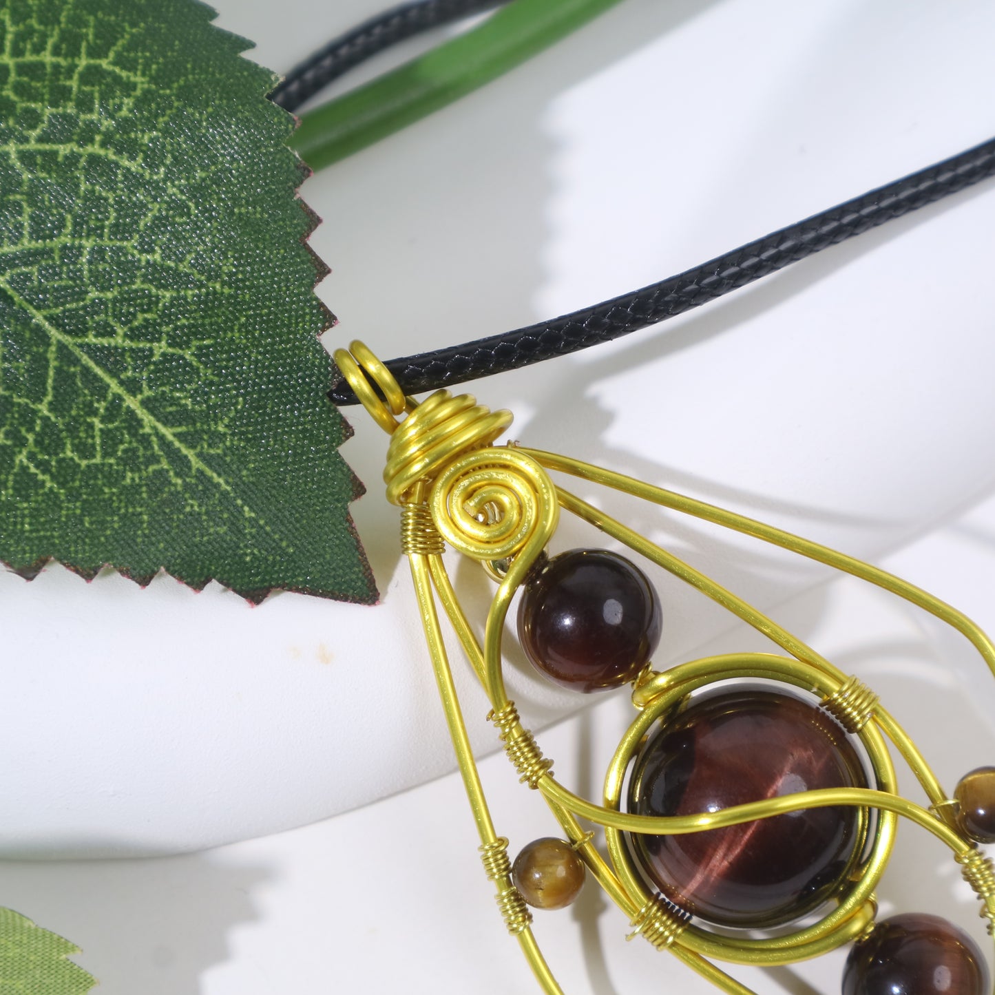 Customize Name, Wire Wrap Many-eyed Monster Necklace