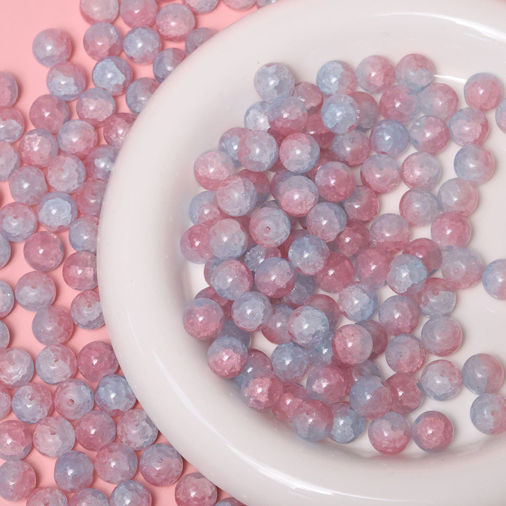 Sky Blue Pink Crystal Glass