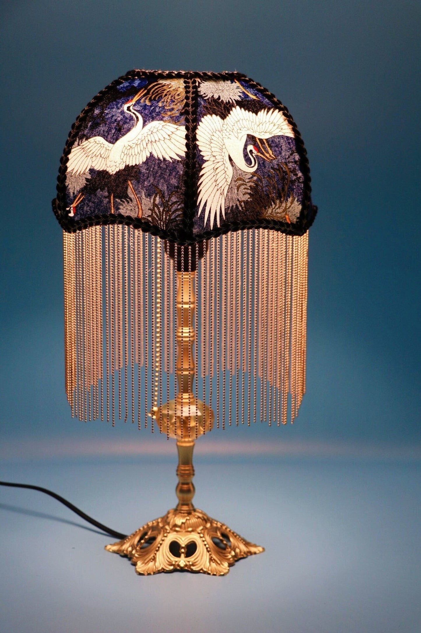 Cranes and Blossoms Lamp