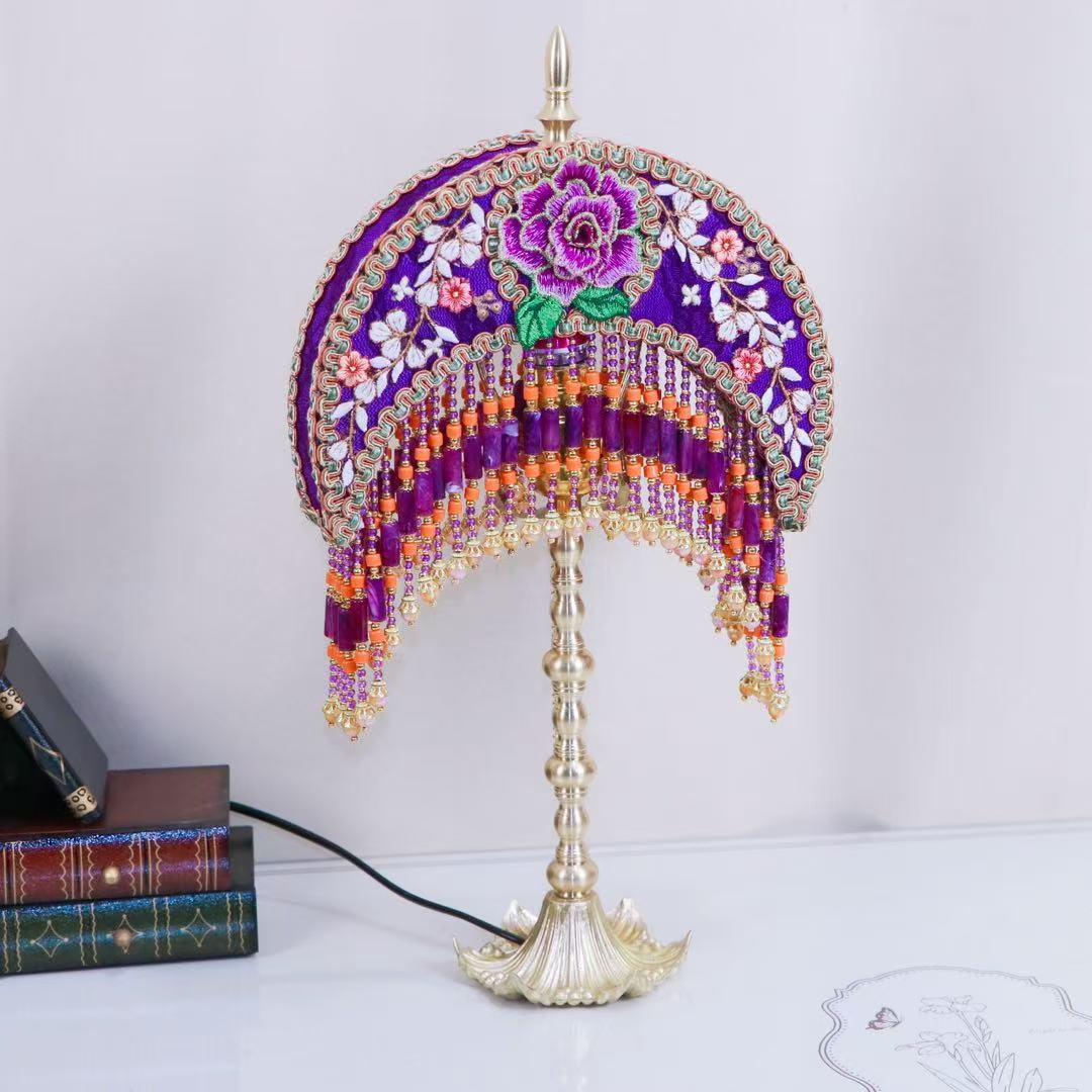 Moon Purple Peony Flower Night Light