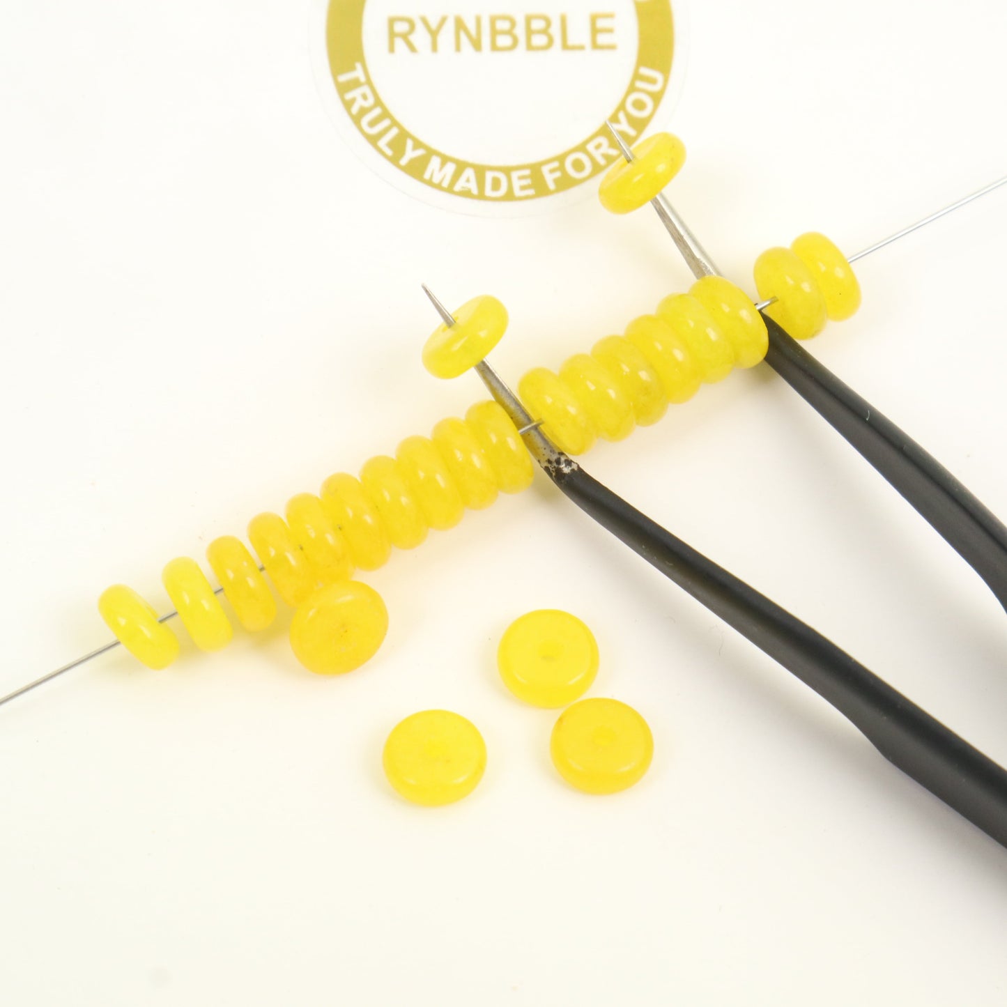 Yellow Chalcedony Beads-Disk 3*6mm Around 60pcs