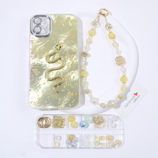 Gold Snake Phone Case and Phone Chain Kit
