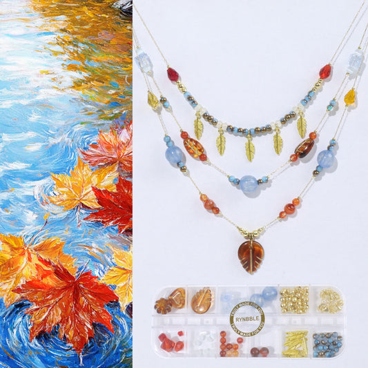Red Maple Leaf Stacking Necklace Kit