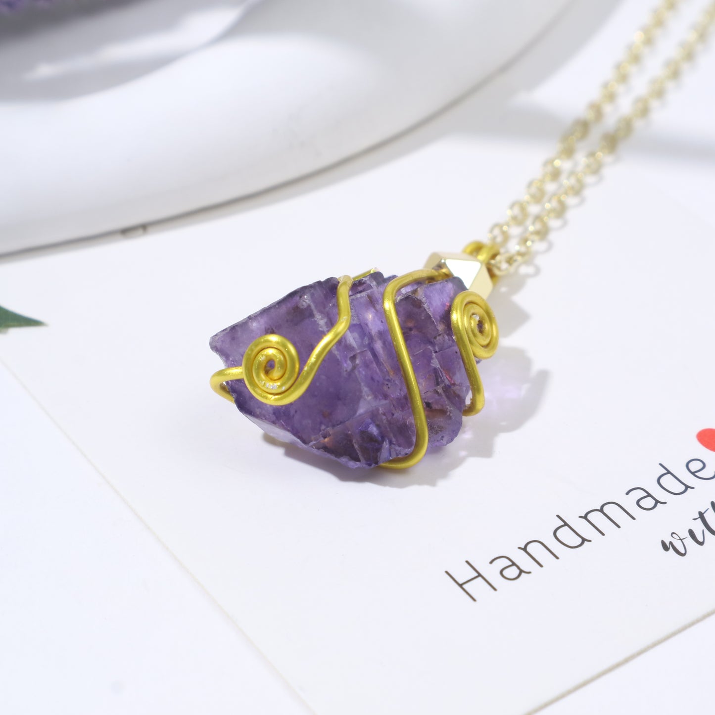 Raw Stone Winding--Irregular Amethyst