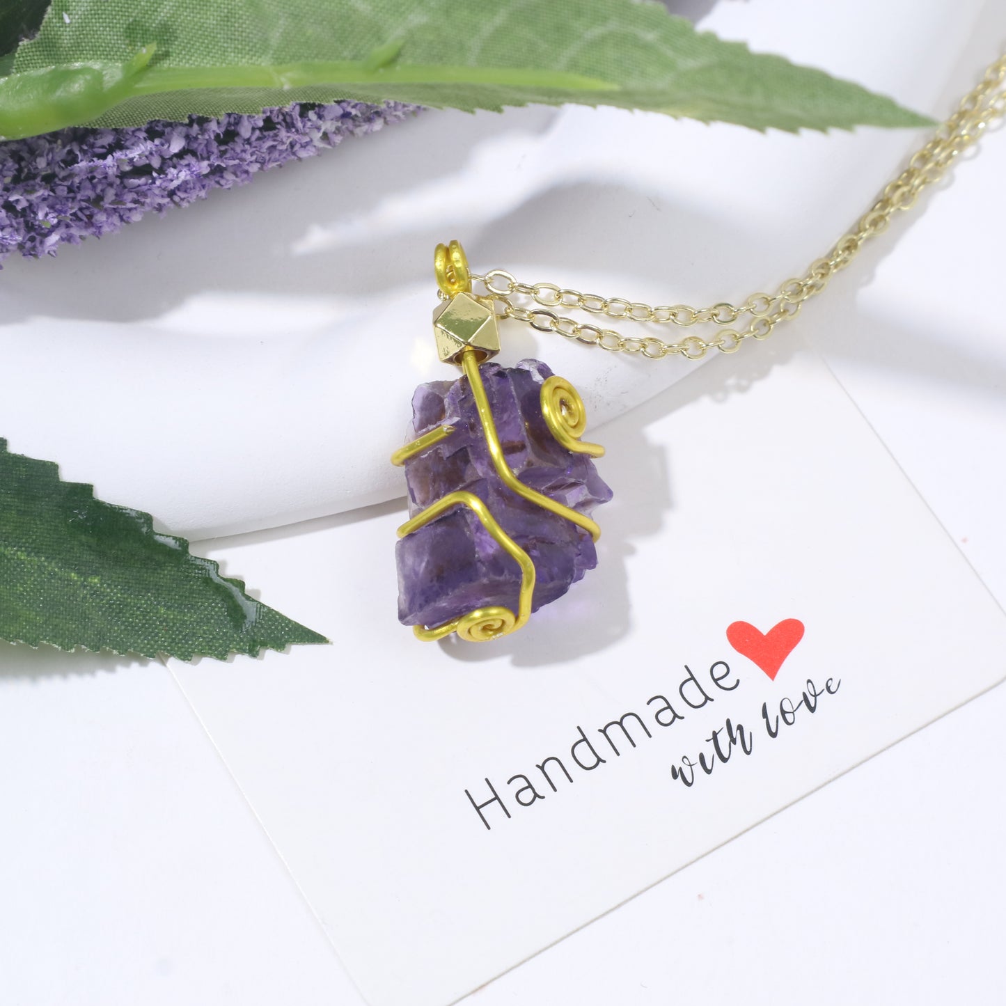 Raw Stone Winding--Irregular Amethyst