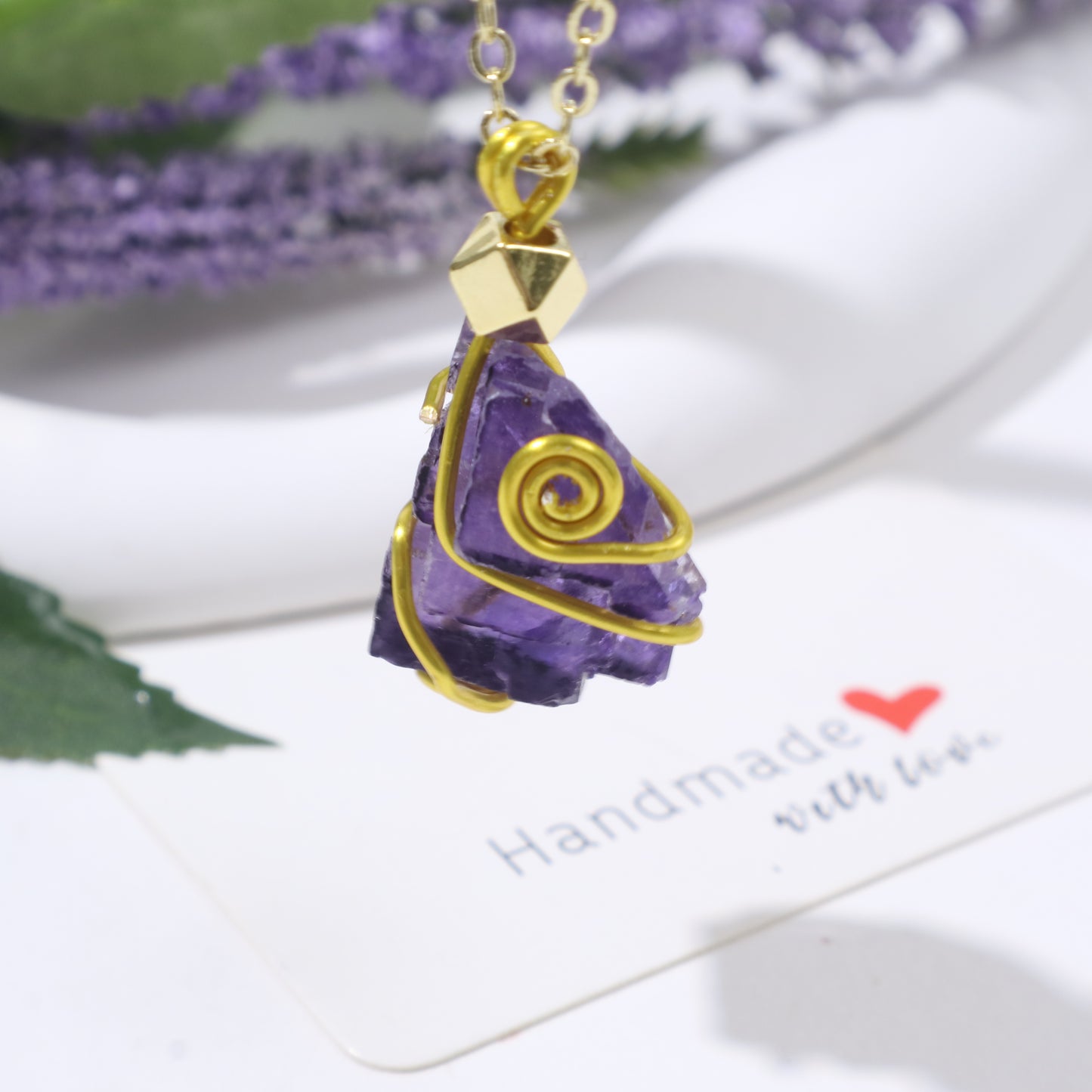 Raw Stone Winding--Irregular Amethyst