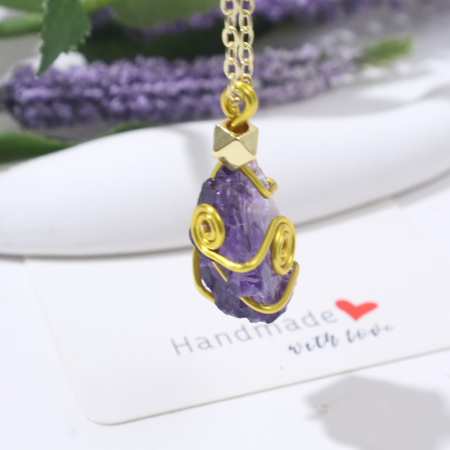 Raw Stone Winding--Irregular Amethyst