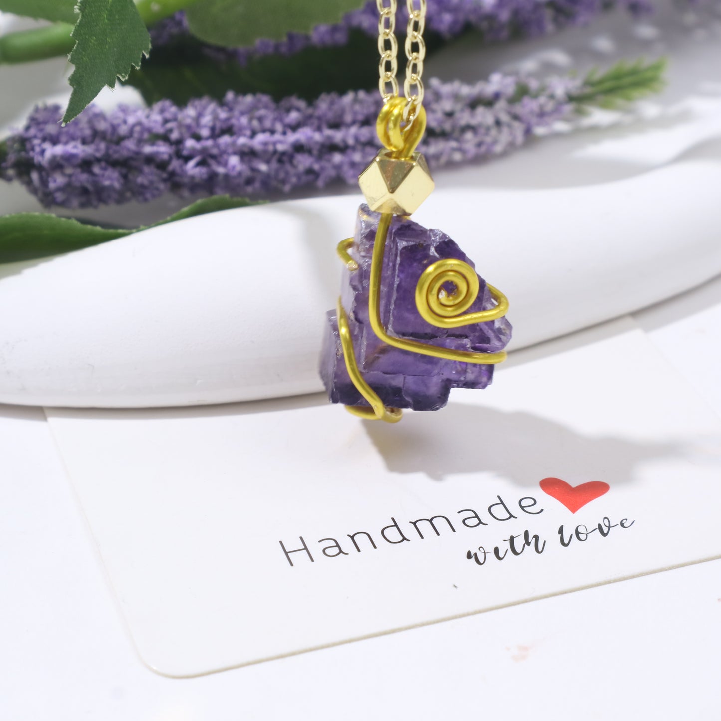 Raw Stone Winding--Irregular Amethyst
