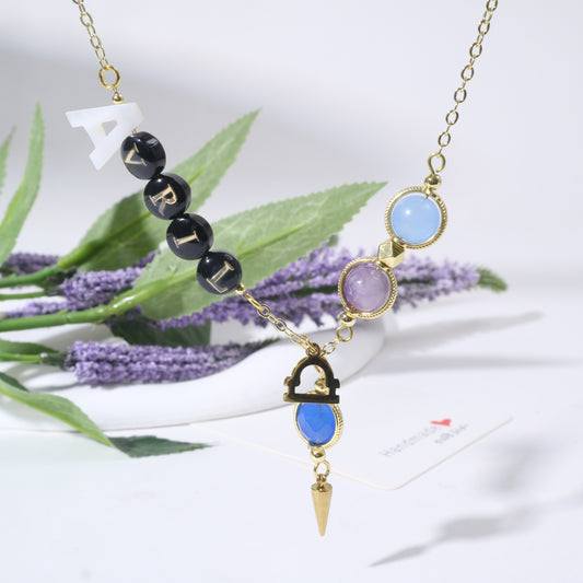 Necklace Customization - Name - Birthday Stone - Constellation Guardian Stone - Constellation