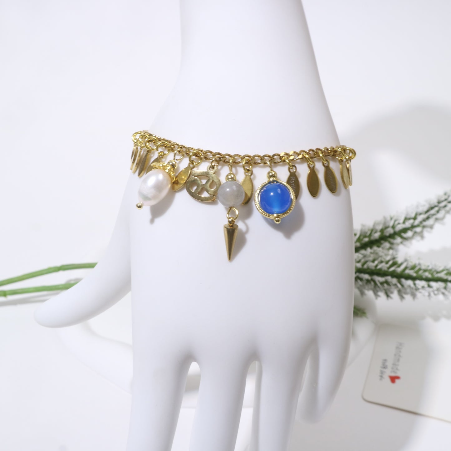 Customize Bracelet, Engraved with Name, Birthstone, Constellation & Guardian Stone