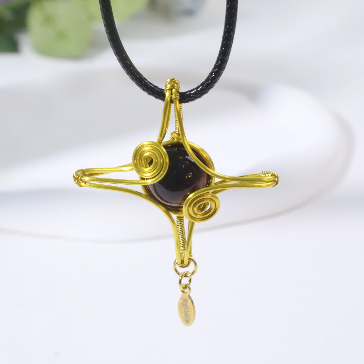 Customize Name, Wire Wrap Cross Star Necklace