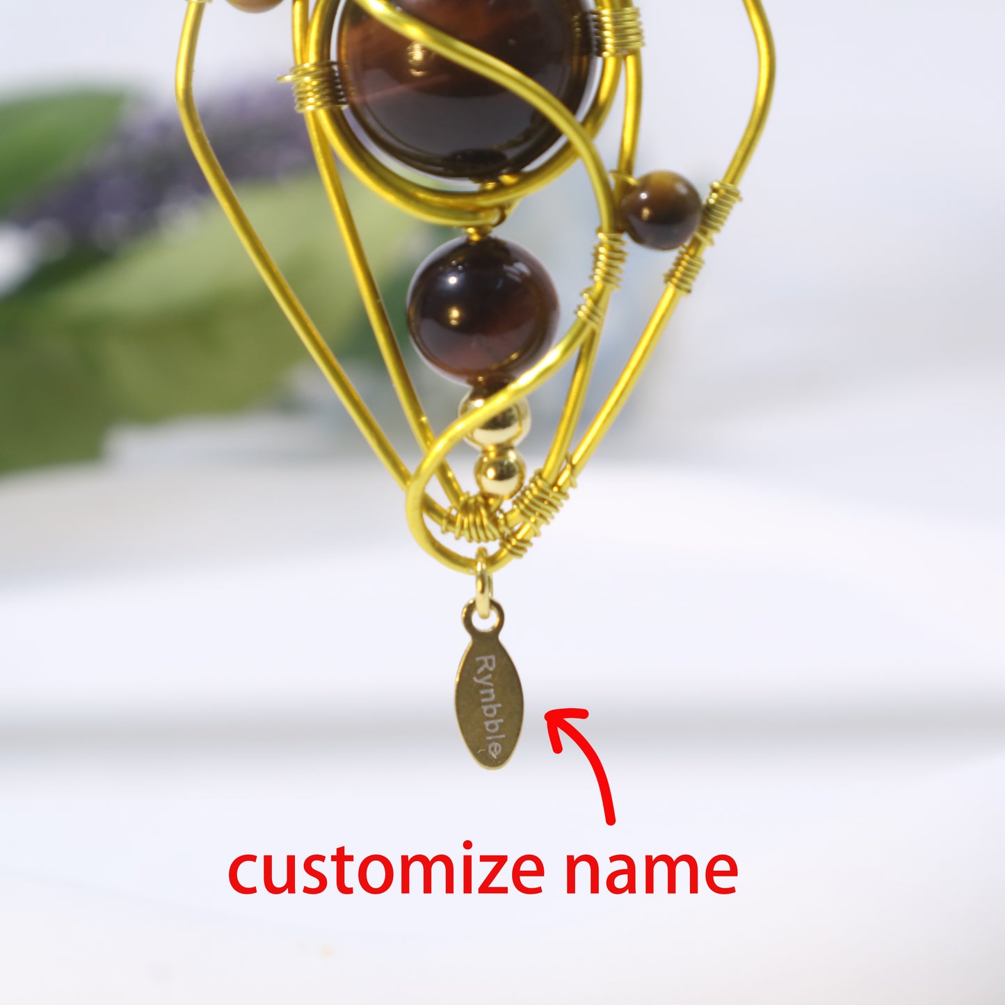 Customize Name, Wire Wrap Many-eyed Monster Necklace
