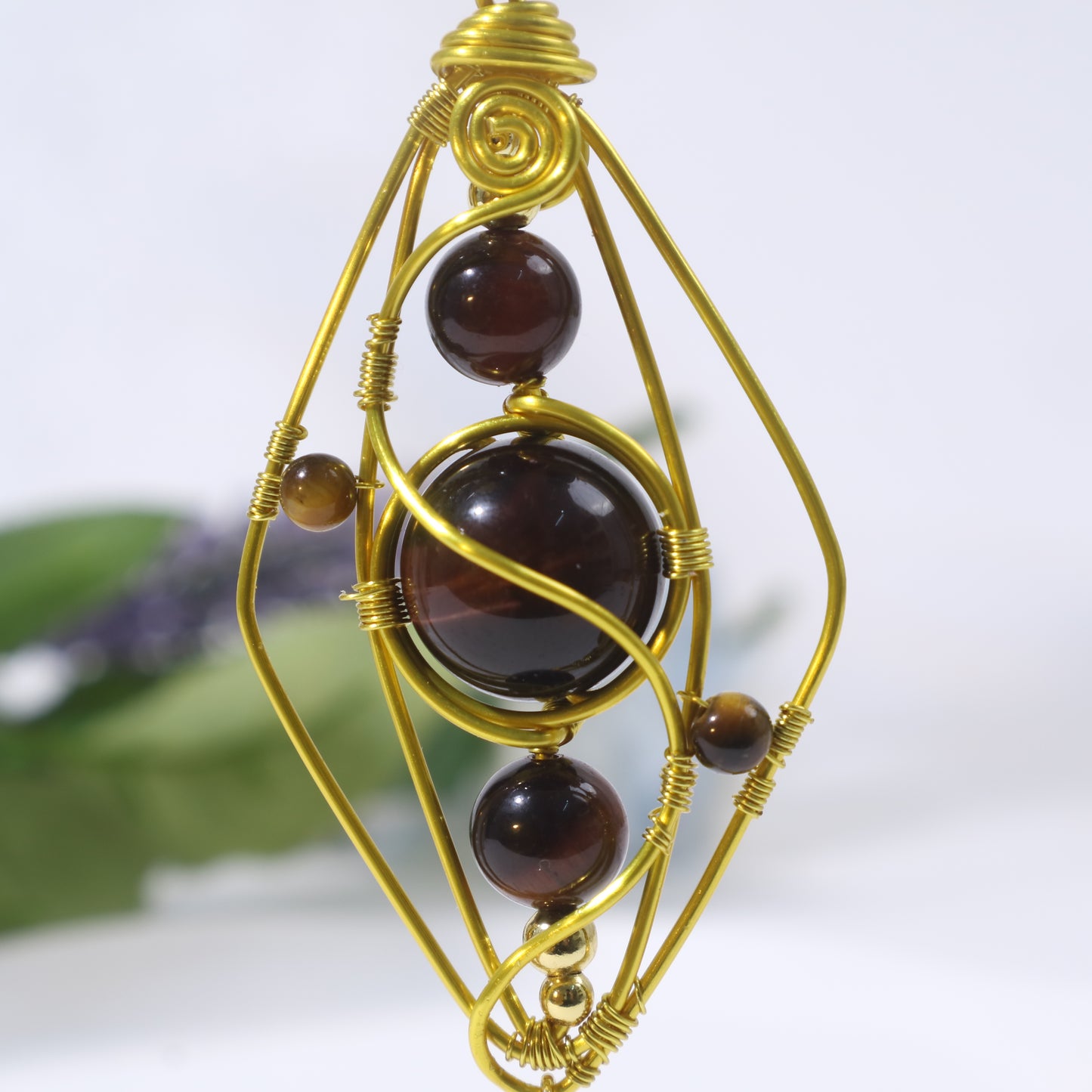 Customize Name, Wire Wrap Many-eyed Monster Necklace