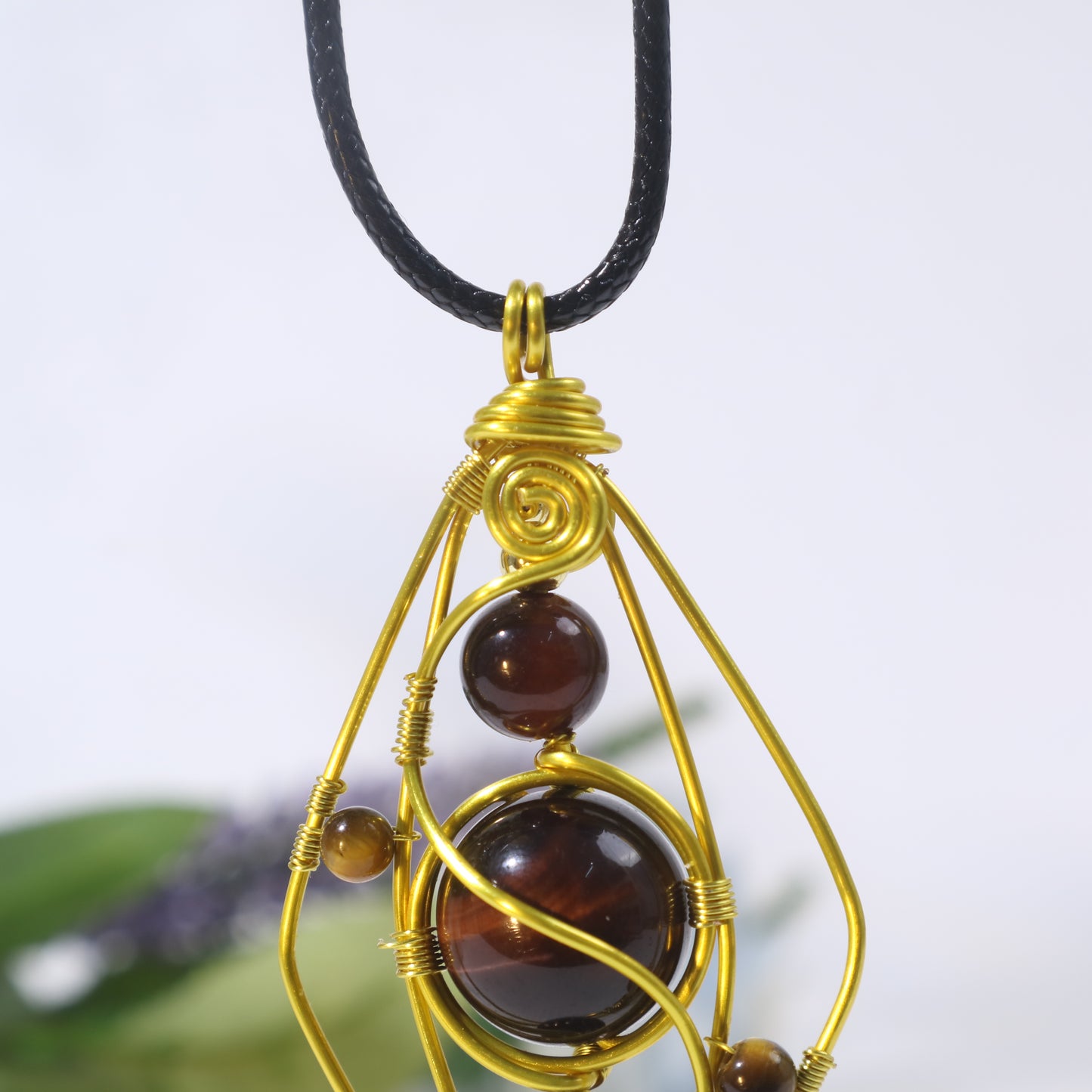 Customize Name, Wire Wrap Many-eyed Monster Necklace