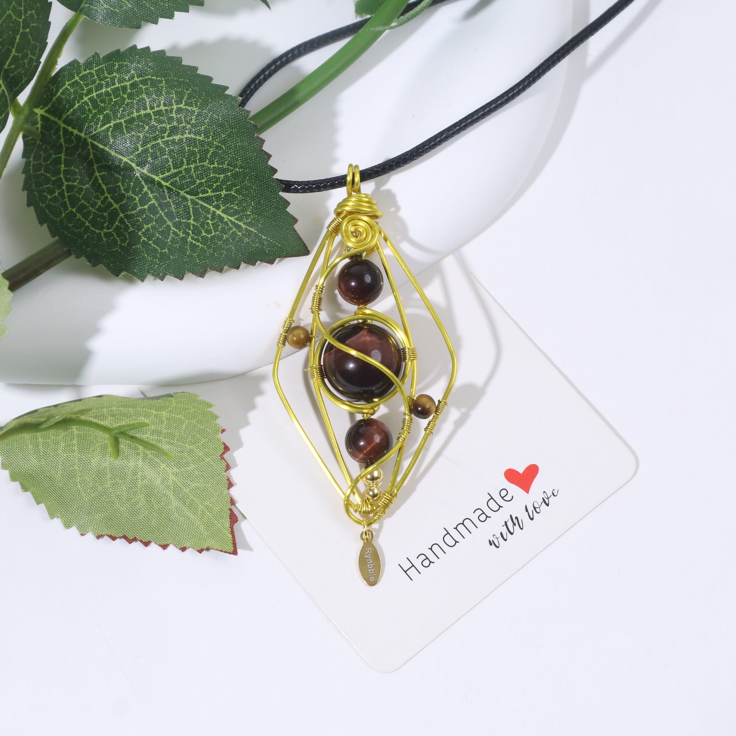 Customize Name, Wire Wrap Many-eyed Monster Necklace