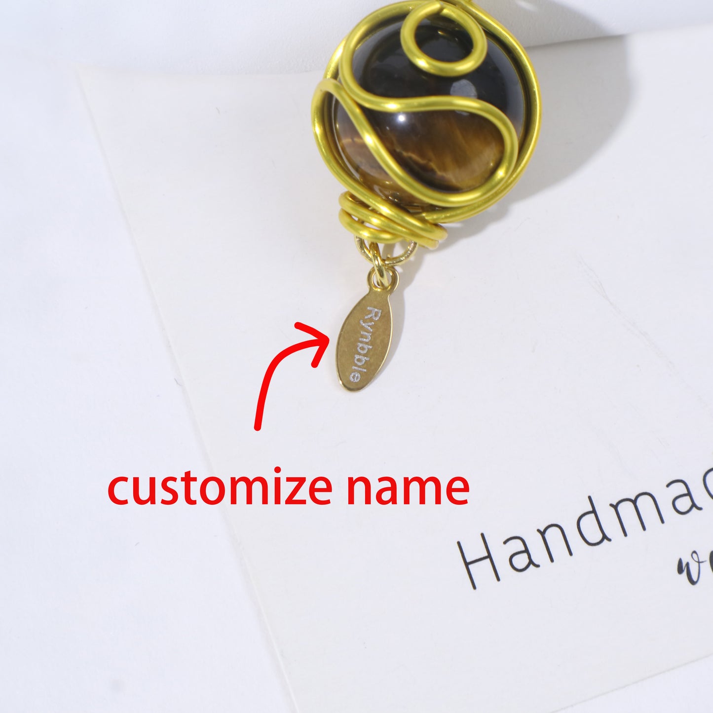 Customize Name & Handmade Wire Wrap with  Dragon Pattern