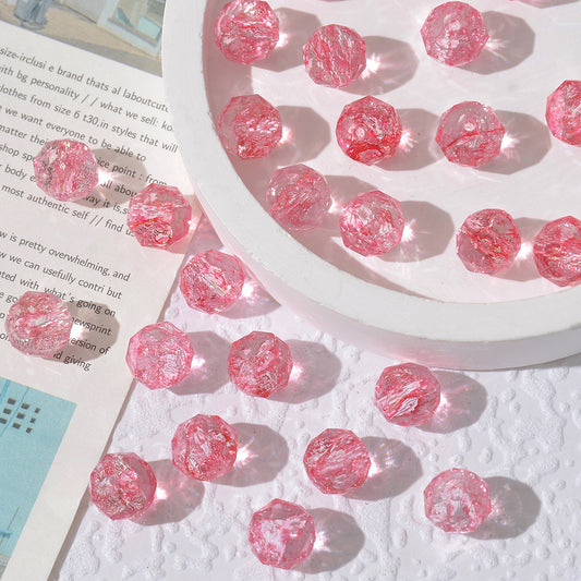 Multi-faceted Diamond Dot Pink